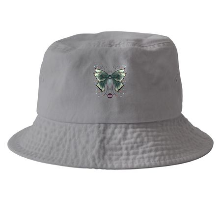 Whimsy Butterfly Hats, a Grey Printed Bucket Hat