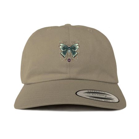 Whimsy Butterfly Hats, a Khaki Printed Classic Baseball Cap