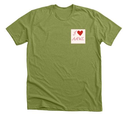 I <3 AAWL, a Heather Green Premium Unisex Tee