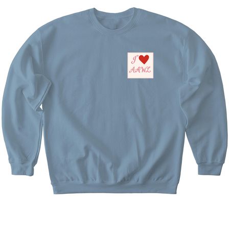 I <3 AAWL, a Stone Blue Softstyle Crewneck Sweatshirt