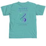 Hope for PDCD Shirt, a Seafoam Comfort Colors Unisex Tee (back-view)