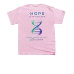Hope for PDCD Shirt, a Light Pink Youth Unisex Tee (back-view)