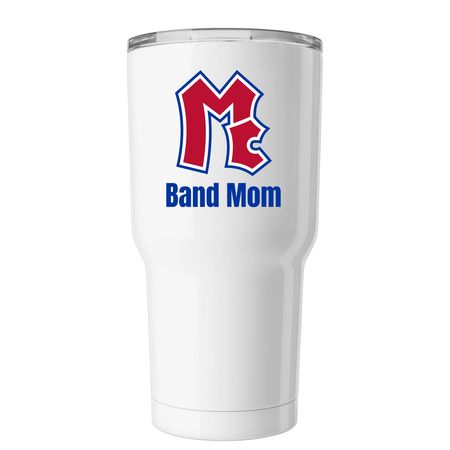 Band Booster Winter Swag, a White Insulated Tumbler
