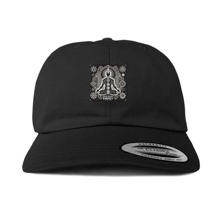 Bucket hats godbody energy., a Black Printed Classic Baseball Cap