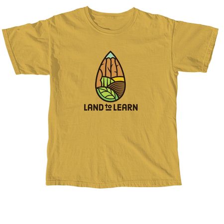 Land to Learn Logo Merch, a Mustard Comfort Colors Unisex Tee
