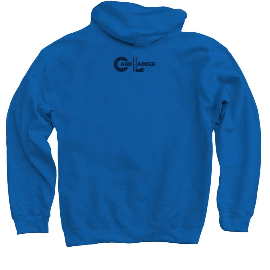 Card Ladder - Basketball #12, a Royal Blue Pullover Hoodie (back-view)