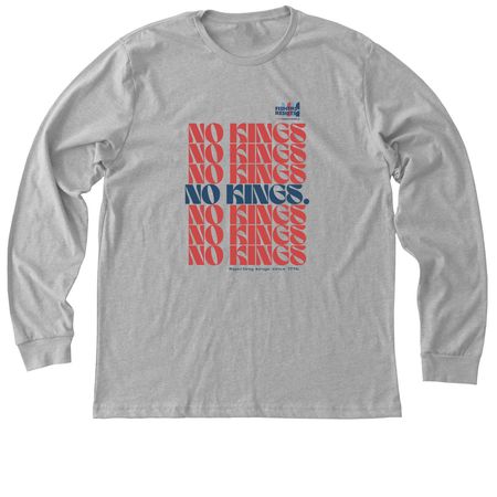Fishers Resists NO KINGS, a Athletic Heather Premium Long Sleeve Tee