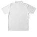 Polo, a White Unisex Performance Polo (back-view)