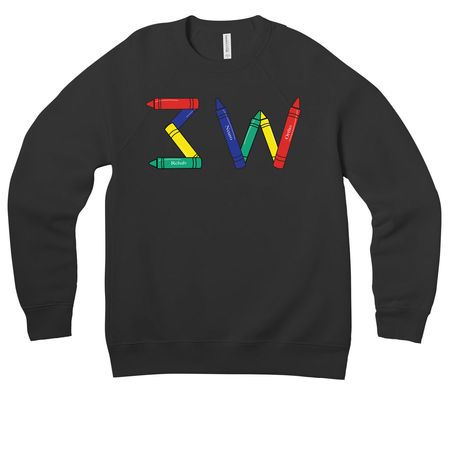 3W Merch, a Black Premium Raglan Crewneck Sweatshirt
