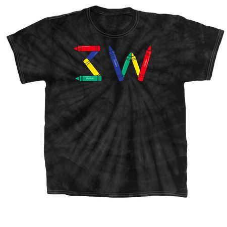 3W Merch, a Black Classic Tie Dye Tee