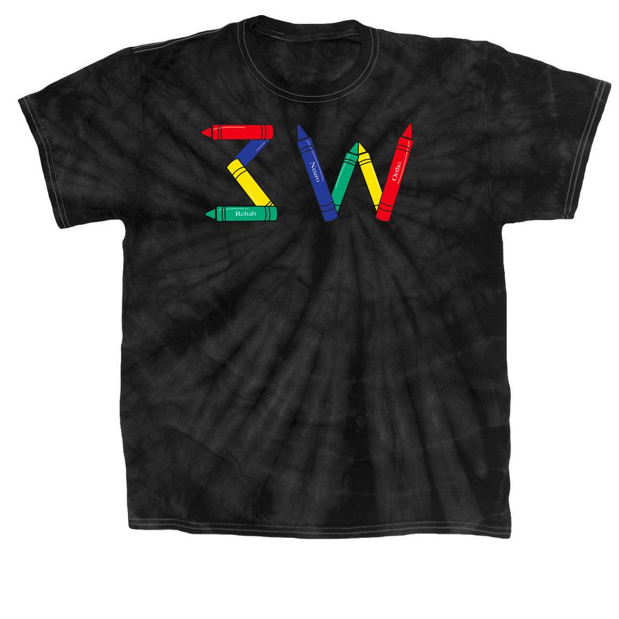 3W Merch, a Black Classic Tie Dye Tee