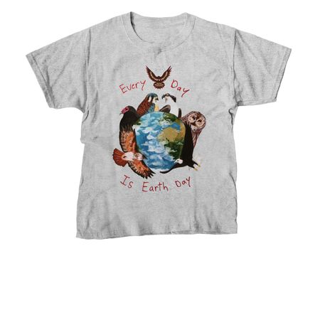 Every Day is Earth Day, a Sport Grey Youth Unisex Tee