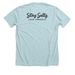 Stay Salty. Love Animals. T Shirts Black Logo&nbsp;, a Heather Ice Blue Premium Unisex Tee (back-view)