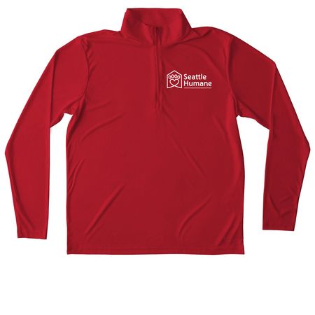 Volunteer Activewear, a True Red Unisex Performance Quarter Zip Pullover