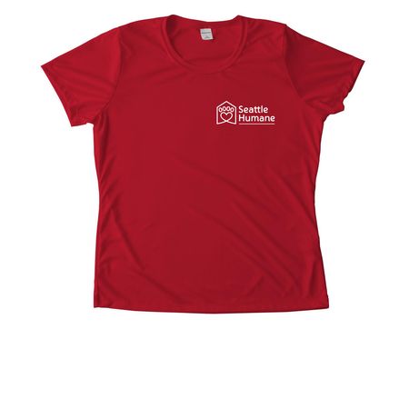 Volunteer Activewear, a True Red Women's Performance Tee
