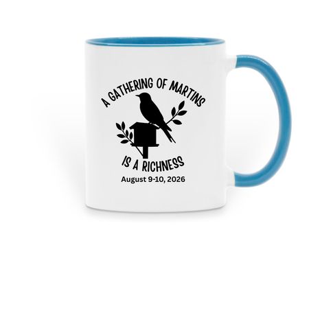 Richness Mugs, a Light Blue Two-Tone Ceramic Mug