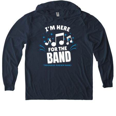 Here for the Band, a Rebel Blue Allmade Eco Triblend Hoodie Tee