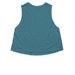 Crop Racerback Tank, a Heather Deep Teal Women's Cropped Racerback Tank (back-view)