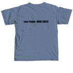 Goat Happy Hour Merch!, a Blue Jean Comfort Colors Unisex Tee (back-view)