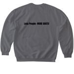 Goat Happy Hour Merch!, a Charcoal Softstyle Crewneck Sweatshirt (back-view)