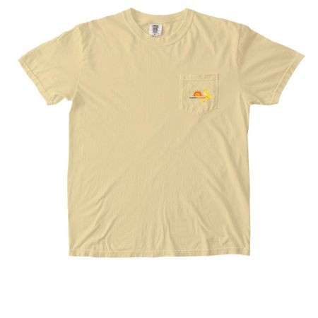 Sunrise Tee Shirt w/ Ribbon, a Butter Comfort Colors Pocket Tee