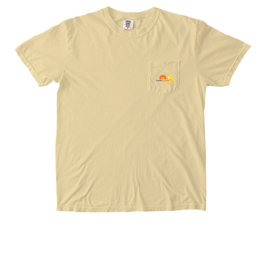 Sunrise Tee Shirt w/ Ribbon, a Butter Comfort Colors Pocket Tee