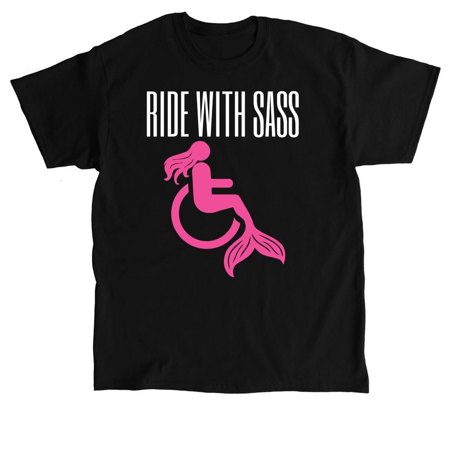 Ride with sass&nbsp;, a Black Classic Unisex Tee