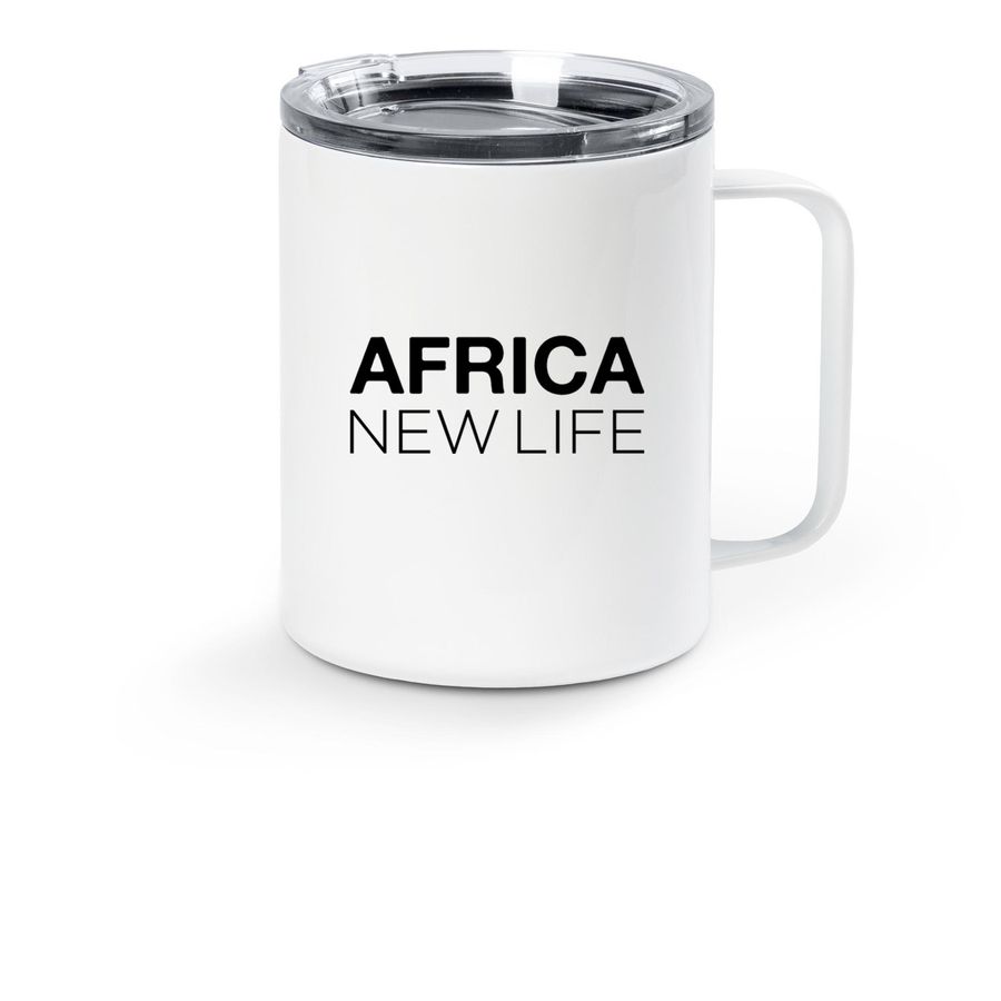 Africa New Life Travel Mug&nbsp;, a White Stainless Steel Travel Mug