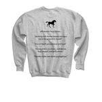 Youth Life Lessons from Horses - Light Colors, a Sport Grey Youth Crewneck Sweatshirt (back-view)