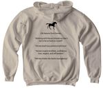 Youth Life Lessons from Horses - Light Colors, a Sand Softstyle Youth Pullover Hoodie (back-view)