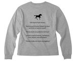 Youth Life Lessons from Horses - Light Colors, a Athletic Heather Youth Heavyweight Long Sleeve Tee (back-view)