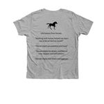 Youth Life Lessons from Horses - Light Colors, a Athletic Heather Premium Youth Tee (back-view)