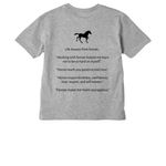 Youth Life Lessons from Horses - Light Colors, a Athletic Heather Youth Heavyweight Tee (back-view)