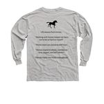Youth Life Lessons from Horses - Light Colors, a Sport Grey Youth Long Sleeve Tee (back-view)