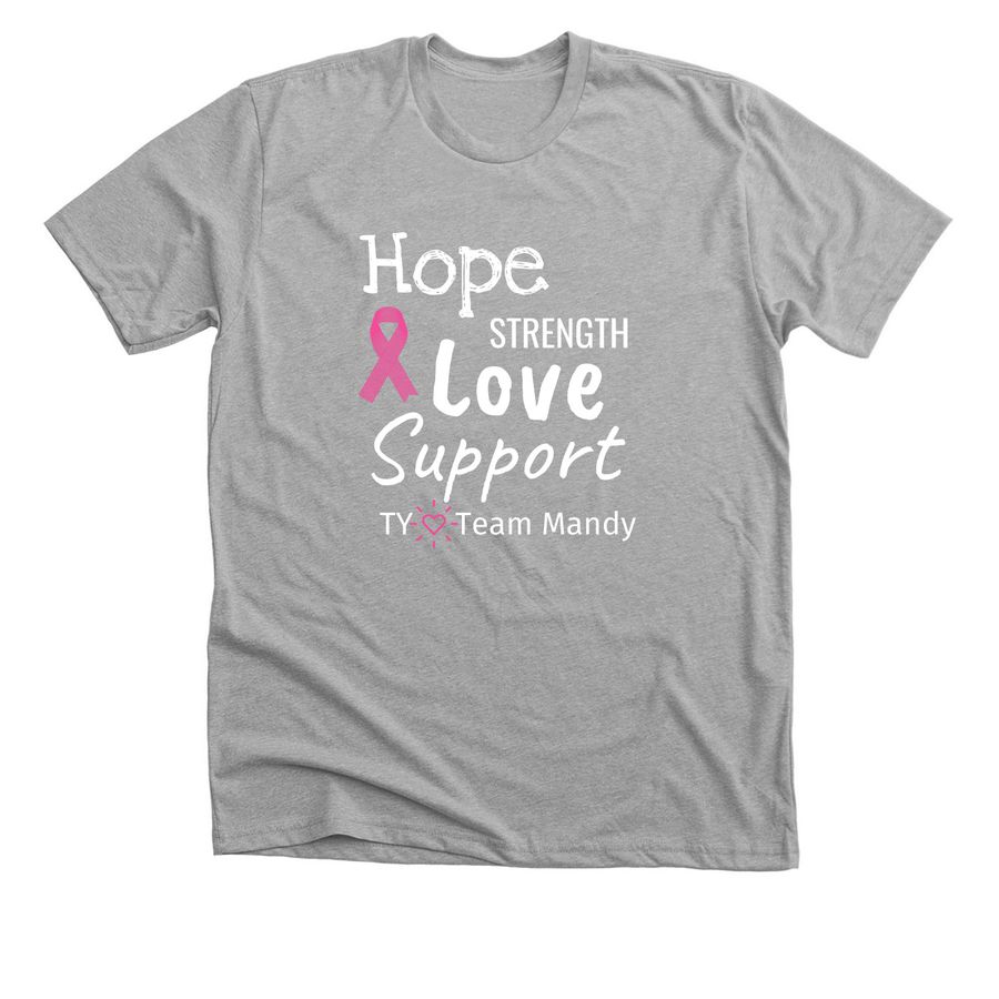 BREAST CANCER, a Athletic Heather Premium Unisex Tee
