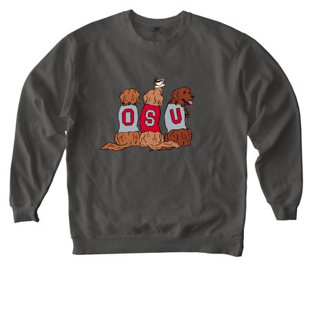 CBCC Pups, a Pepper Comfort Colors Crewneck Sweatshirt