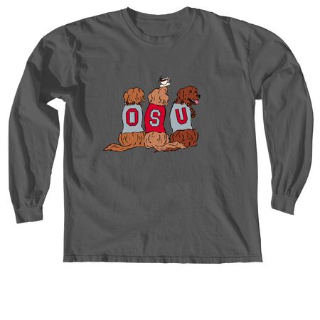 CBCC Pups, a Pepper Comfort Colors Long Sleeve Tee