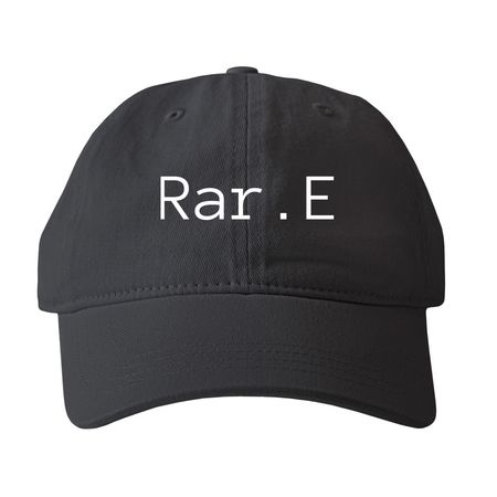 Rar.E, a Black Printed Pigment Dye Baseball Cap