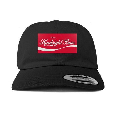 Hindsight Bias Hats, a Black Printed Classic Baseball Cap