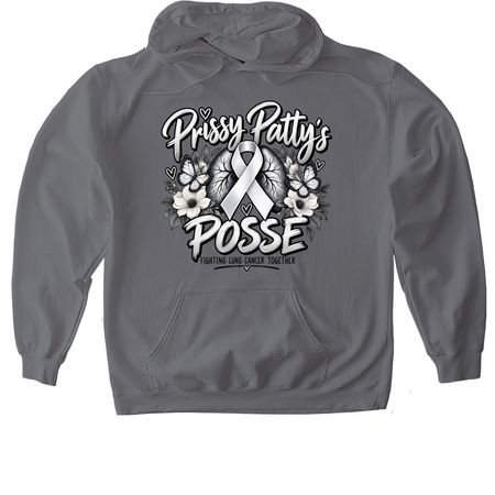 Prissy Patty Posse, a Charcoal Gildan Softstyle Pullover Hoodie