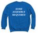 Assembly Sport White, a Royal Blue Crewneck Sweatshirt (back-view)