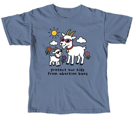 Protect our Kids From Abortion Bans, a Blue Jean Comfort Colors Unisex Tee