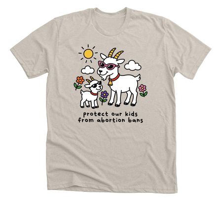 Protect our Kids From Abortion Bans, a Heather Dust Premium Unisex Tee