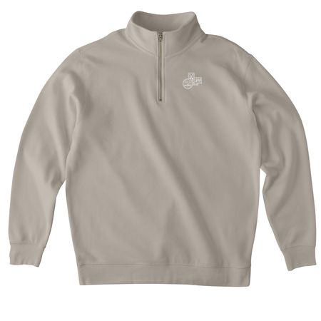 Kitaki Stamp, a Cement Midweight Quarter Zip Pullover