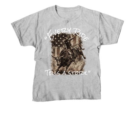 Bull riding T-shirts, a Sport Grey Youth Unisex Tee