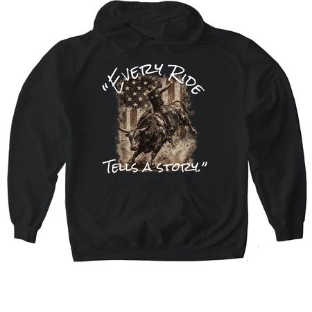 Bull riding T-shirts, a Black Gildan Softstyle Pullover Hoodie