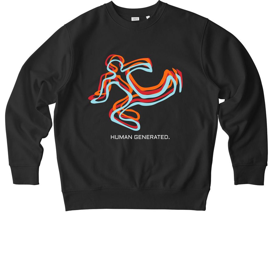 HUMAN GENERATED - shirts, a Black Stanley/Stella Unisex Changer 2.0 Crewneck Sweatshirt
