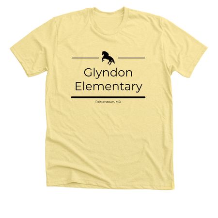 Glyndon Elementary Shirt Light, a Heather Yellow Gold Premium Unisex Tee
