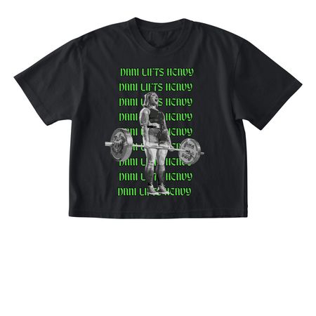 Dani Lifts Heavy - Deadlifts, a Black Comfort Colors Boxy Tee