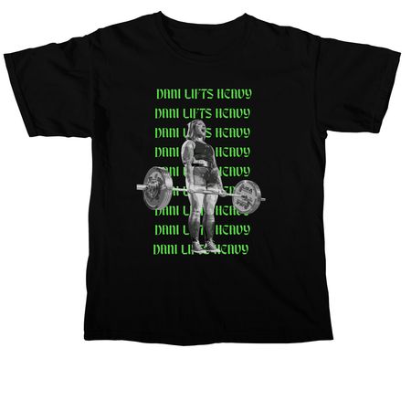 Dani Lifts Heavy - Deadlifts, a Black Comfort Colors Unisex Tee